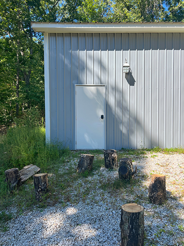 Door to a pole barn